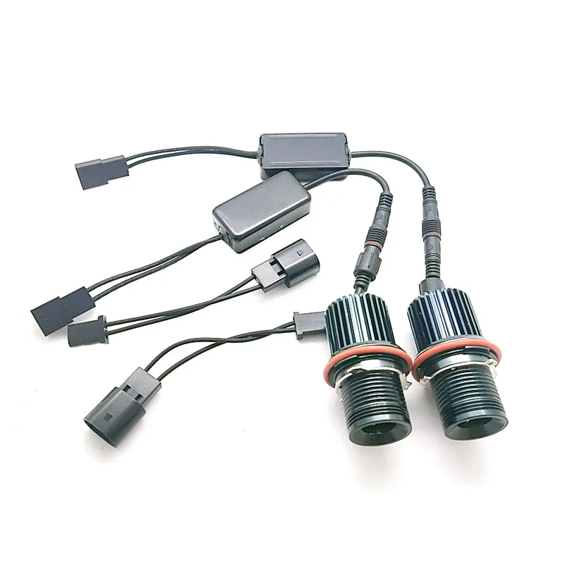 Anillo de luz LED Canbus para coche, marcador de ojos angulares blancos para BMW E39, E53, X5, E60, E61, E63, E64, E65, E66, E83, X3, 2 piezas