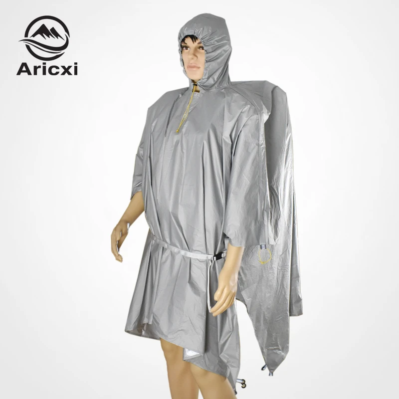 ARICXI-chubasquero ultraligero para senderismo y ciclismo, toldo para exteriores, Mini lona para acampar, refugio solar actualizado, revestimiento de silicona y plata 15D