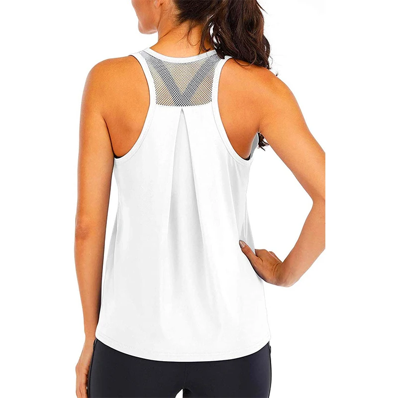 Camiseta de Yoga para mujer, nuevo estilo, camisetas holgadas para Fitness, chaleco para mujer, Camiseta deportiva sin mangas, blusa de entrenamiento para correr y gimnasio de secado rápido