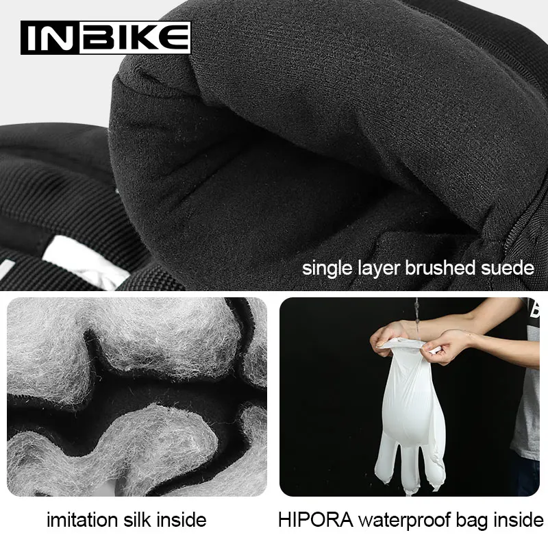 INBIKE-guantes de ciclismo de invierno para hombre, guantes de dedo completo para bicicleta de montaña y motocicleta, guantes a prueba de golpes con pantalla táctil para conducir Motor