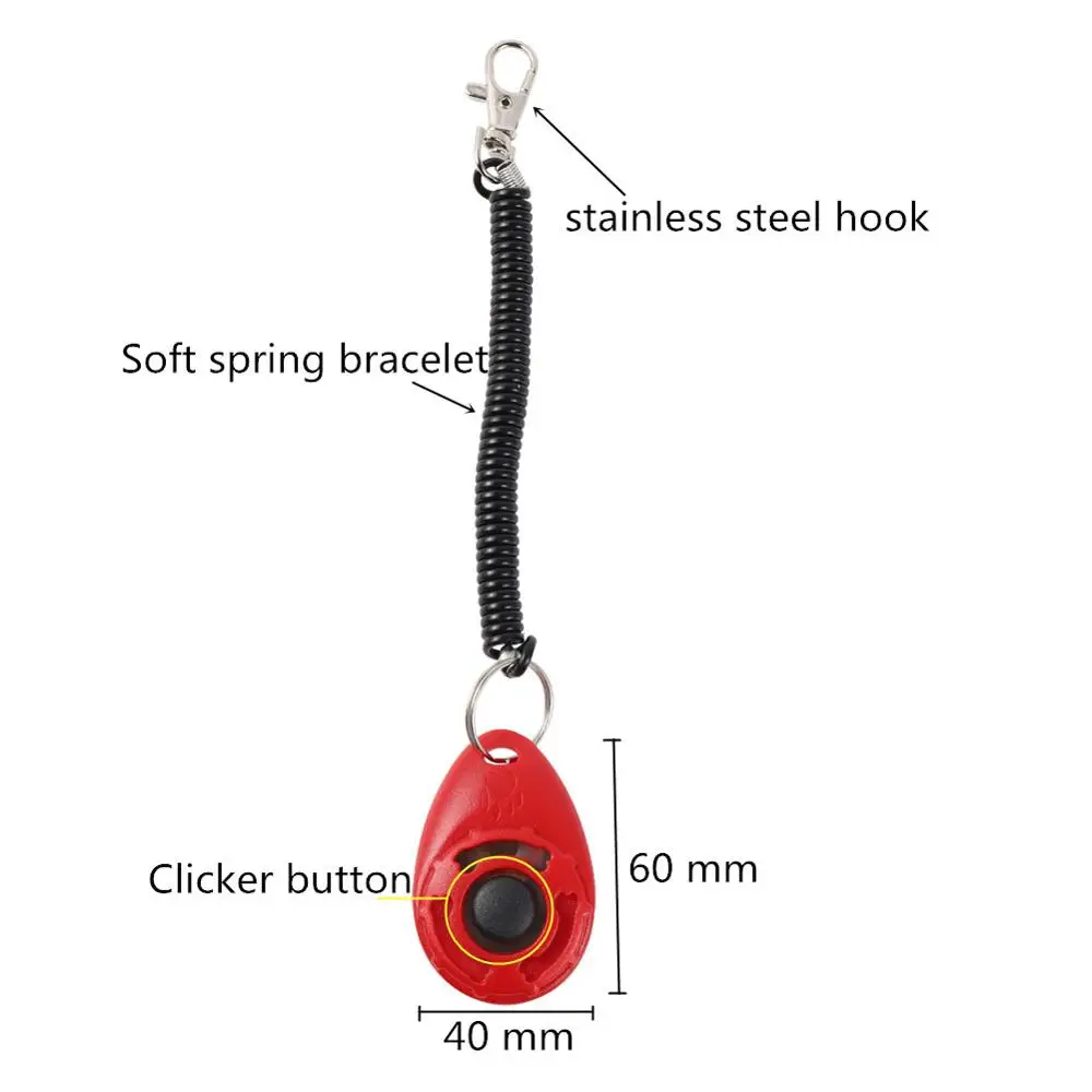 Productos para mascotas, Clicker de entrenamiento para perros y gatos, plástico, nuevos perros, ayuda para entrenador, correa de muñeca ajustable, llavero con sonido, repelente de perros