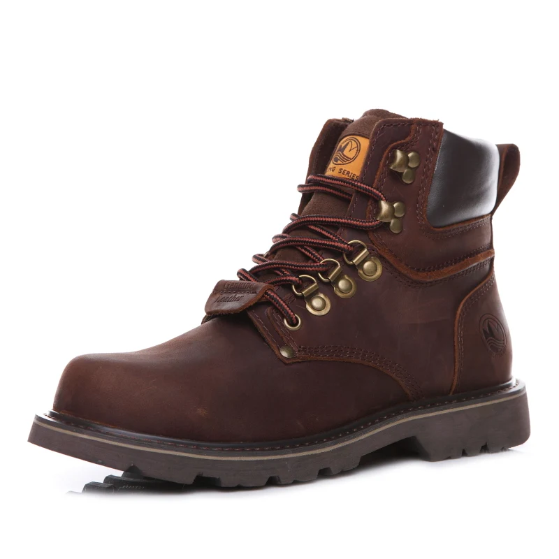 KOWM Zapatos de senderismo de cuero para hombre, impermeables, tácticos, para desierto, botas de caza, botas de nieve, zapatillas con forro de piel, zapatos de trekking para mujer