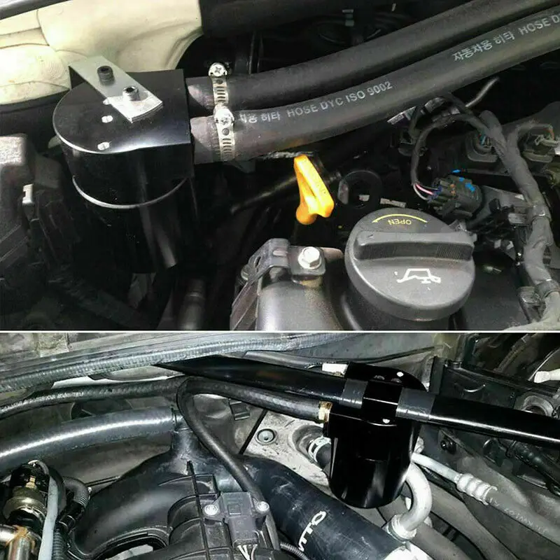 Reserva de motor de coche Universal, captura de aceite, tanque, aleación de aluminio, alto pulido, apto para BMW N54 335
