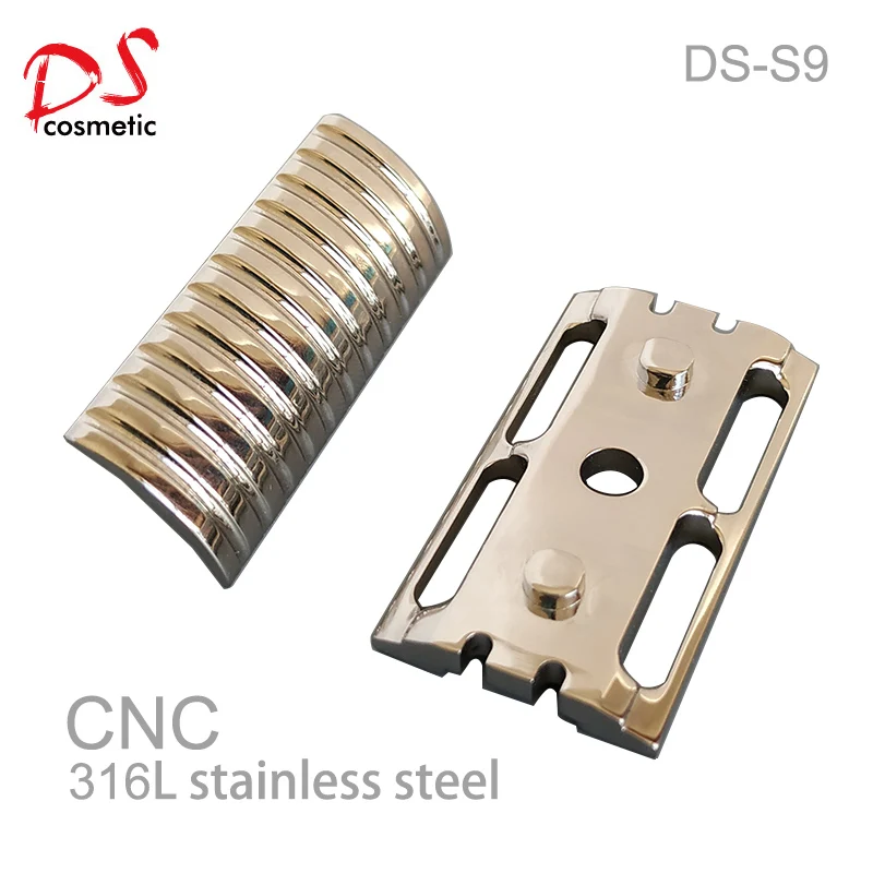 Cabezal de afeitadora de seguridad de doble filo de acero inoxidable CNC Dscosmetic S9