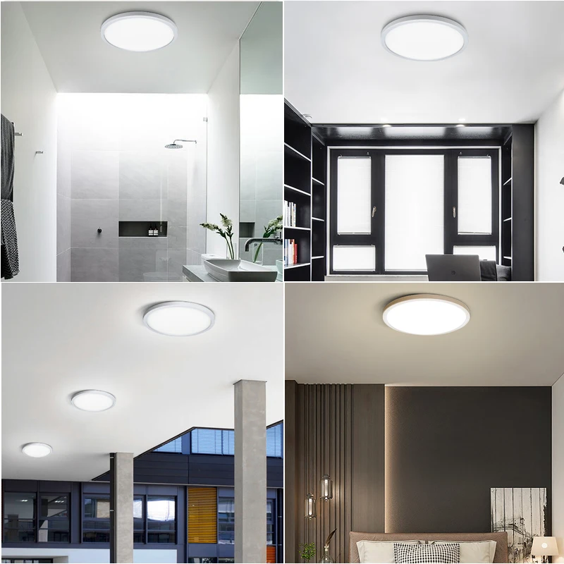 MARPOU-lámparas de techo LED para sala de estar, ultrafinas, color blanco frío, 9W, 13W, 18W, 24W, accesorio de iluminación, luces de techo para dormitorio y cocina