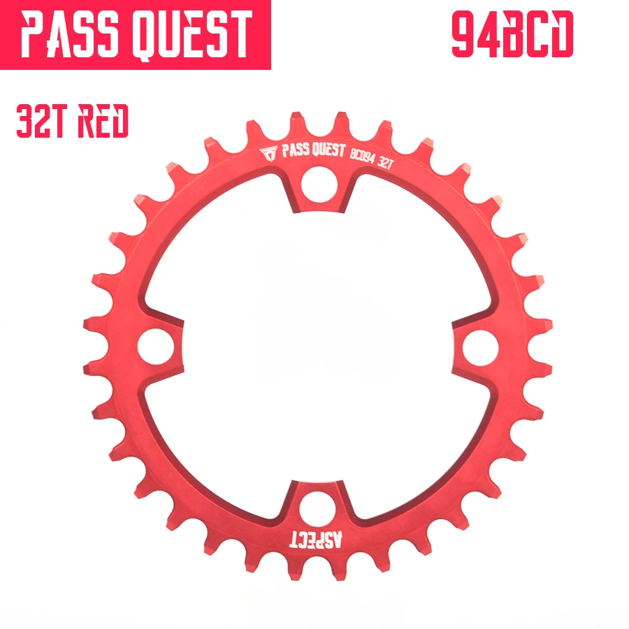Rueda de PASS QUEST 94BCD para bicicleta de montaña, Piñón ancho y estrecho, 32T, 34T, 36T, 38T, 40T, platos y bielas, Cadena de bicicleta de montaña