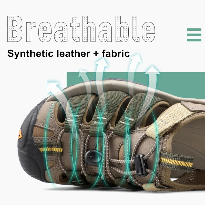 HUMTTO-Sandalias de playa transpirables para hombre, zapatos acuáticos para exteriores, senderismo, Camping, pesca y escalada, verano 2021