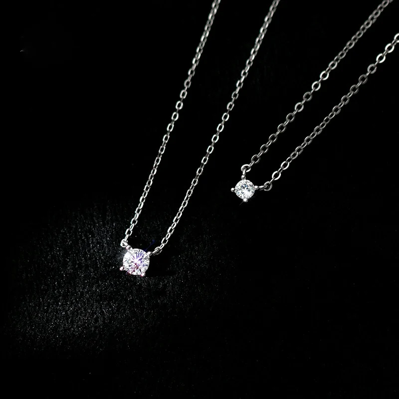 La Monada-collar de plata de 38 + 4,8 cm para mujer, joyería de plata fina 925, colgantes minimalistas para el cuello, cadenas de plata 925 para mujer