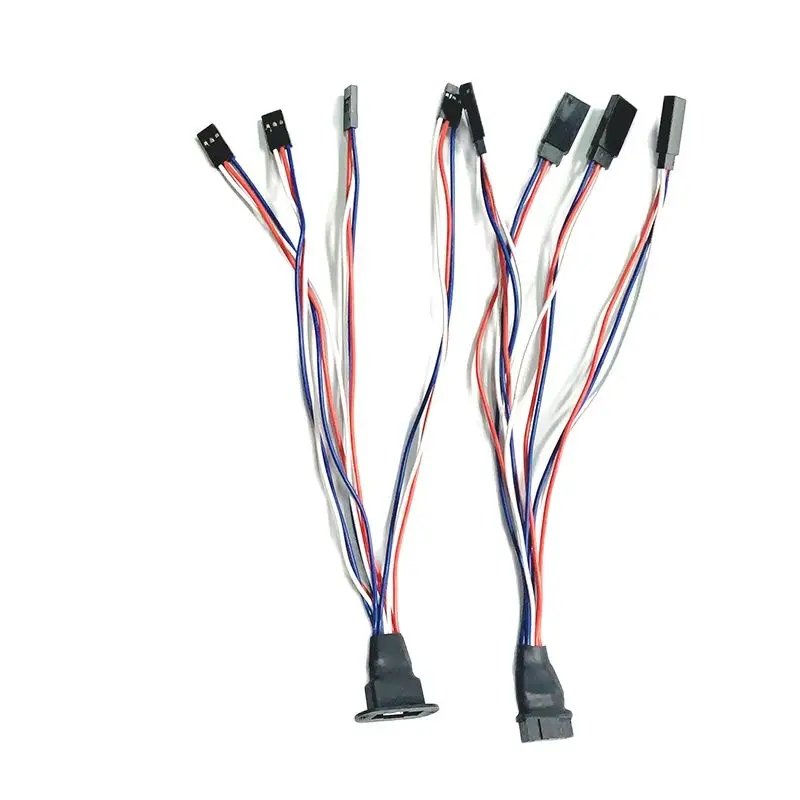 Arnés de cableado de extensión de servomotor MPX de 8 pines con brida, macho y hembra, de 2/3/4 vías, 20 AWG, para avión RC