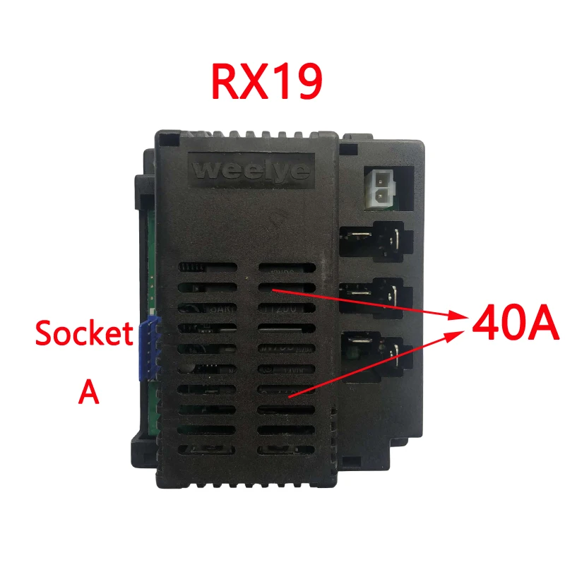 Weelye RX19 40A 4WD coche eléctrico para niños 2,4G receptor de Control remoto, receptor de juguetes Wellye Ride on con función de arranque suave