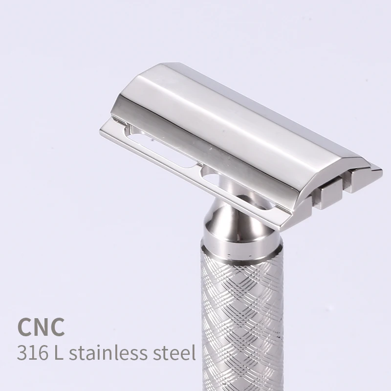 Accesorios para afeitadora Manual con cabezal de afeitar de seguridad de doble filo de acero inoxidable CNC 316L (sin mango)