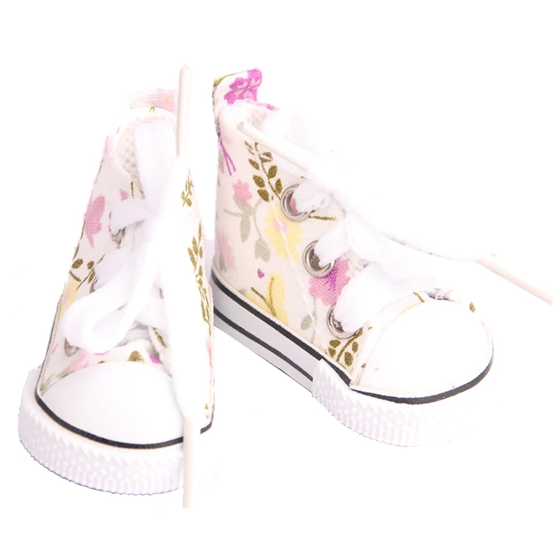 Zapatos de lona de 5cm para muñeca EXO Nancy hechos a mano, Mini zapatos de lona con puntos de 12 colores, zapatillas de deporte para DIY, muñeca rusa de algodón, el mejor regalo para niña