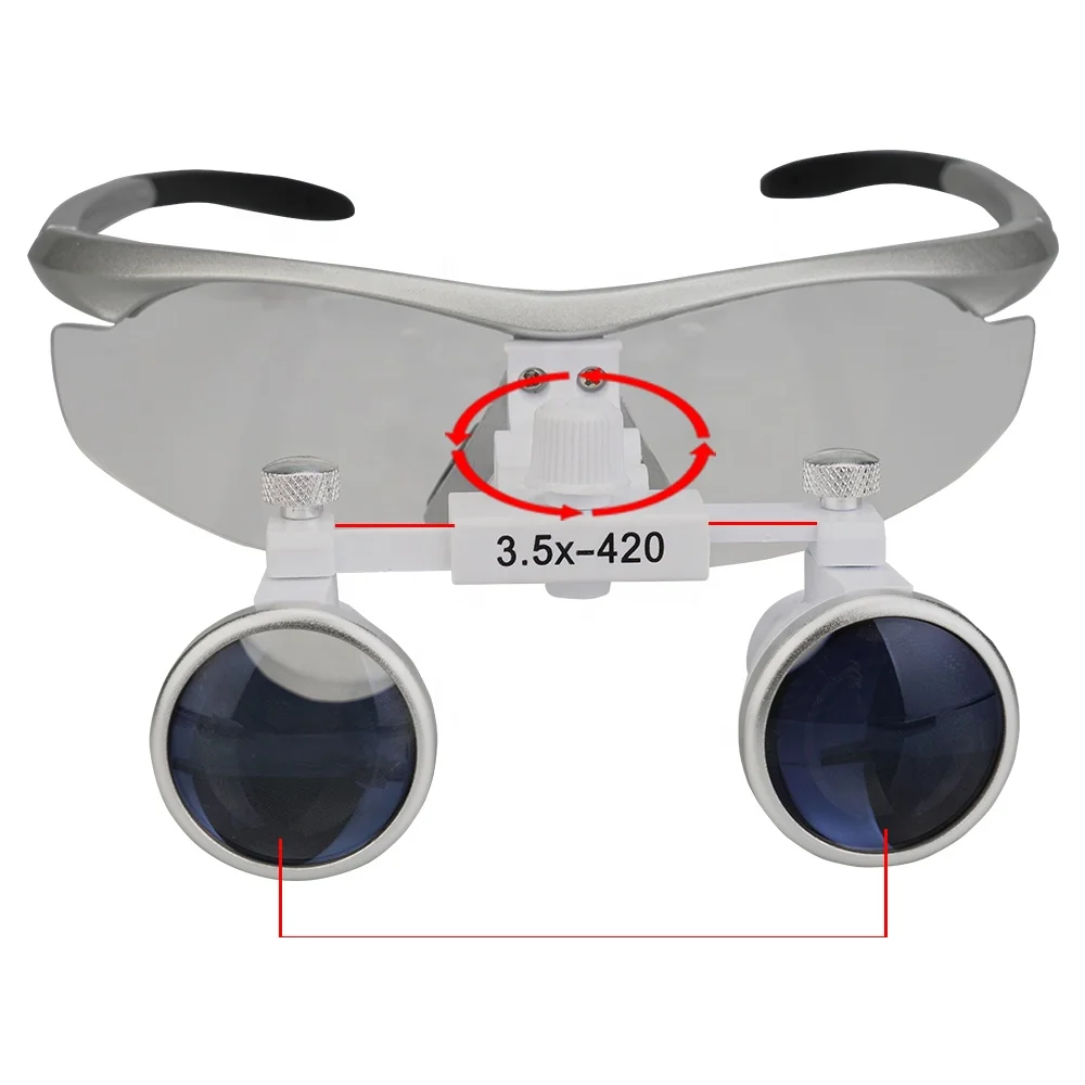 Lupa Binocular Dental, lámpara de cabeza para operación Médica Quirúrgica, faro LED, 3,5x