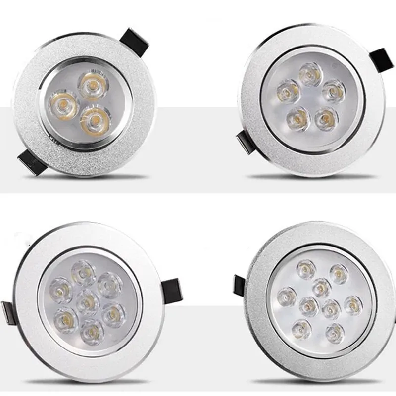 Downlight LED regulable redondo, 3W, 6W, 10W, 14W, 18W 24W, luz de techo LED COB integrada, iluminación interior ac85-265V