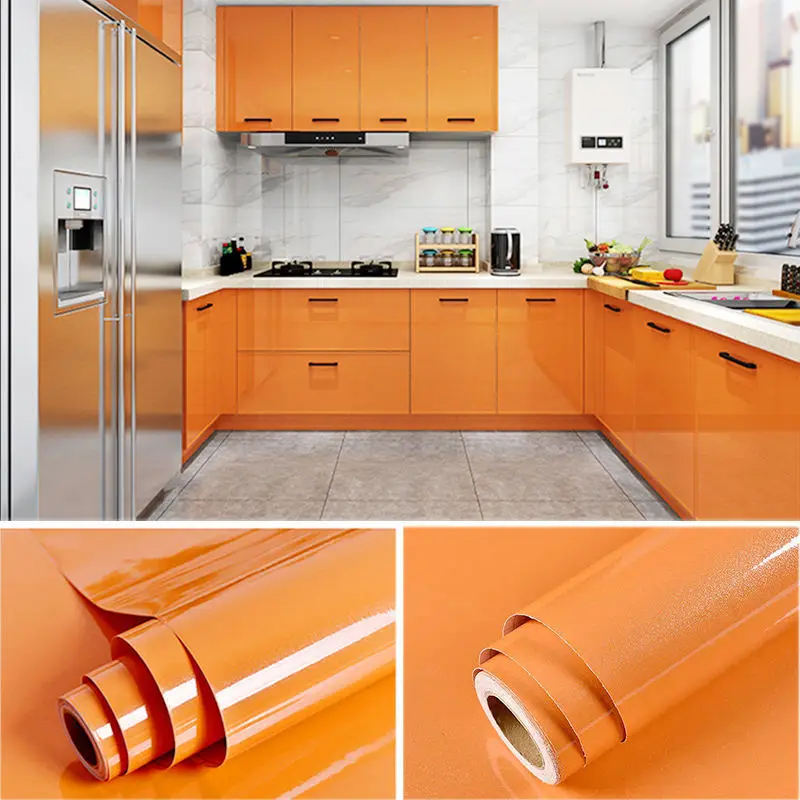 Papel tapiz autoadhesivo europeo, pintura Flash, papel tapiz de PVC, puerta de armario de cocina, muebles, pegatinas DIY, películas decorativas de vinilo