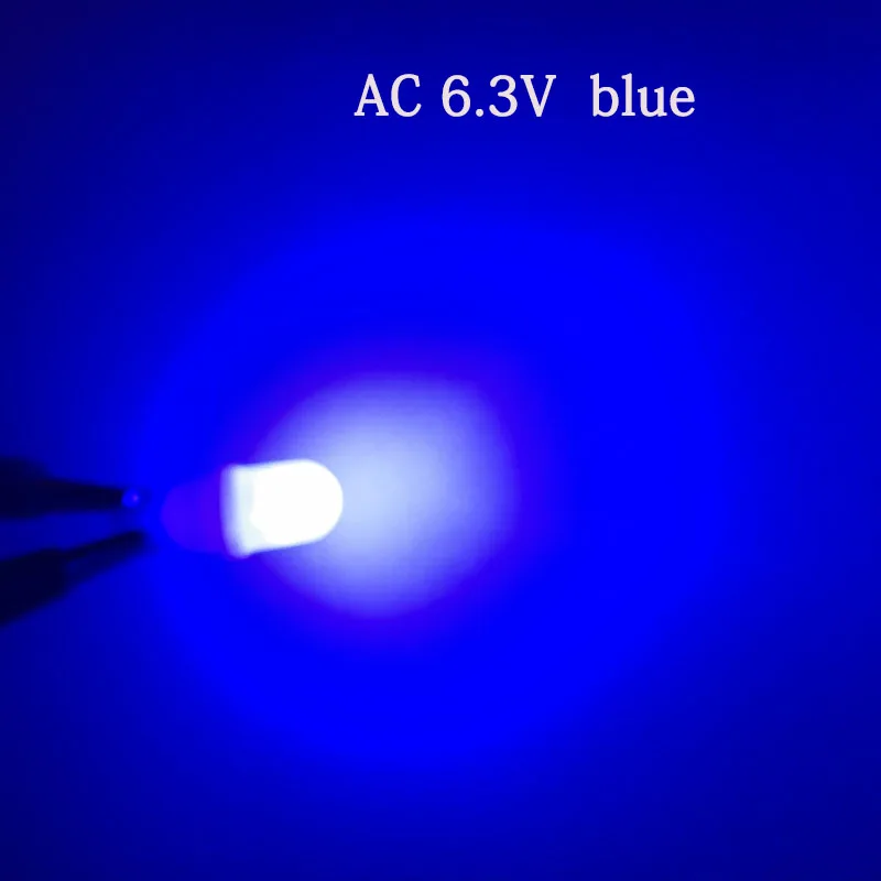 100X CA 6,3 V CC 6 V T4W BA9S # 44 # 47 F10 Frosted Len No polaridad Máquina de juego de pinball Bombillas LED 9 colores