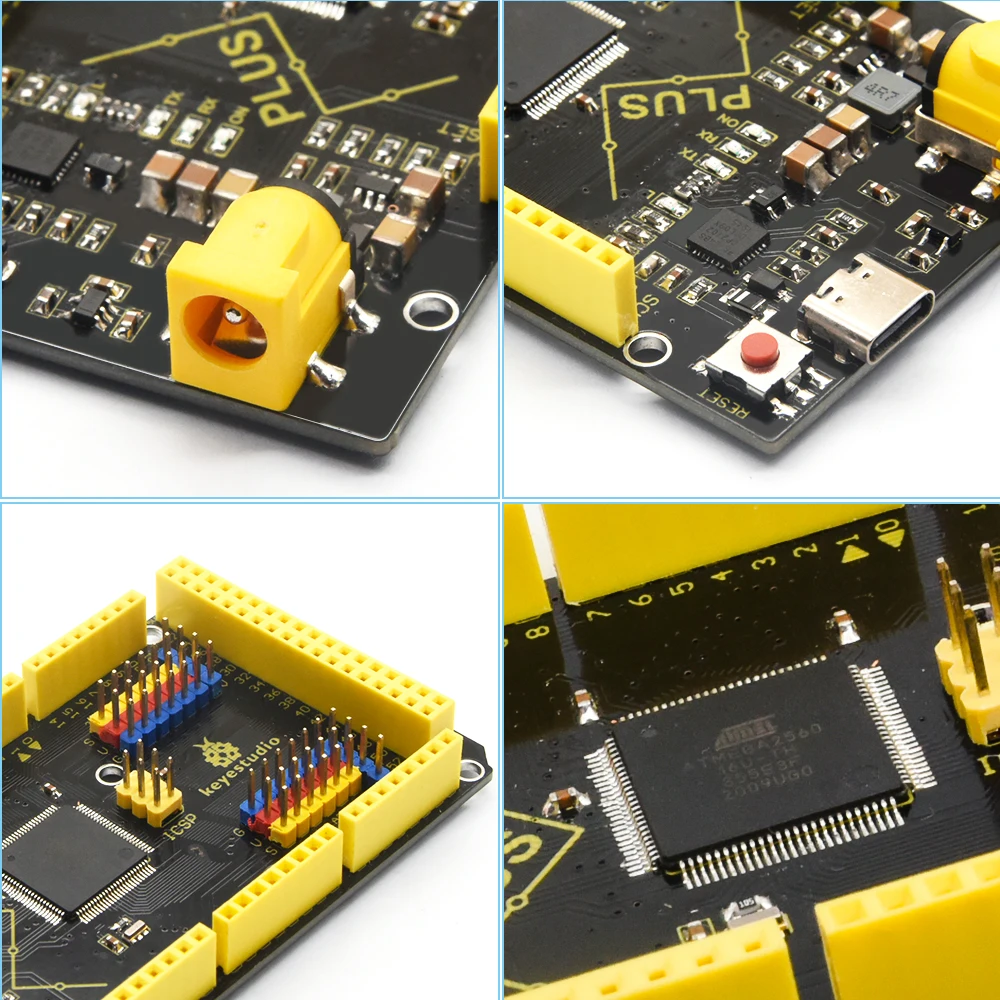 KEYESTUDIO ATMEGA2560-16AU 2560 Plus Placa controladora CP2102 USB a TTL Chip Compatible con ARDUINO MEGA 2560 REV3