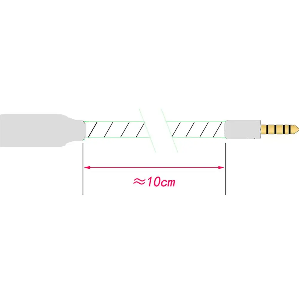TOP-HiFi Cable adaptador de Audio hembra equilibrado XLR de 4,4mm macho equilibrado de cobre de un solo cristal a 4 pines 4,4mm a XLR Balance