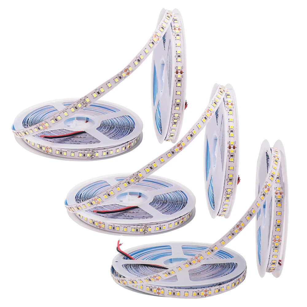 Tira de luces LED de 12V, 24V, 2835, 5m, 10m, 15m, 20m, cinta de luz 60/120/240/480 LED, blanco Natural/blanco cálido/blanco frío, decoración del hogar