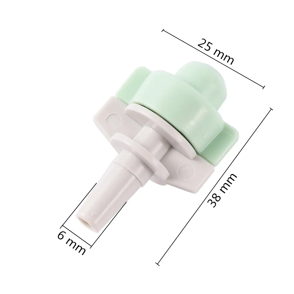 Boquilla de nebulización con puerto de manguera de 4/7mm, Conector de púas, riego de invernadero de jardín, refrigeración, humidificación, pulverizador de atomización, 10 Uds.