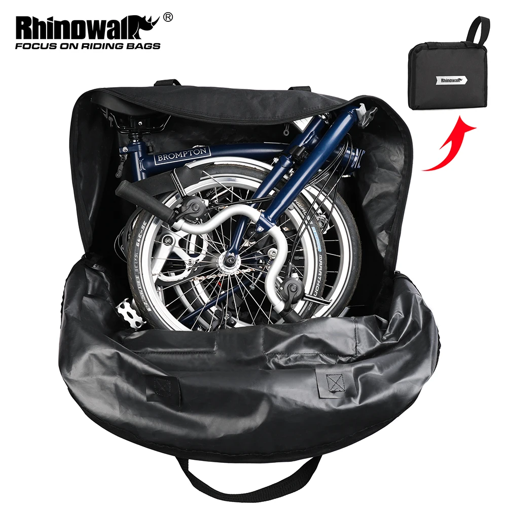 Rhinowalk-Bolsa de transporte para bicicleta plegable, bolsa de almacenamiento portátil para Brompton 3Sixty, accesorios de bicicleta, 14-20 pulgadas