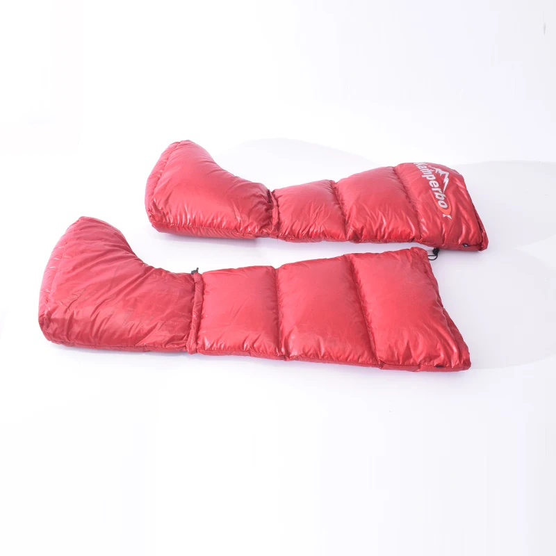 Botines de plumón para acampar, botas de dormir, saco de dormir, botín