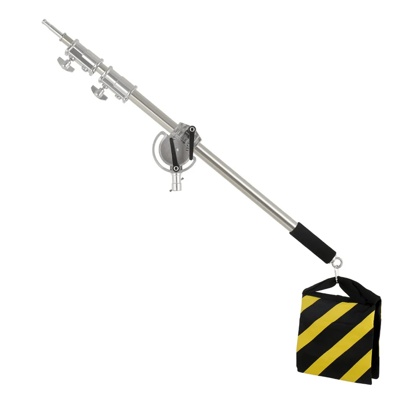 Barra de brazo cruzado de acero inoxidable SH 106cm-249cm con bolsa de peso accesorios de estudio fotográfico varilla de extensión Kit de estudio fotográfico soporte de luz