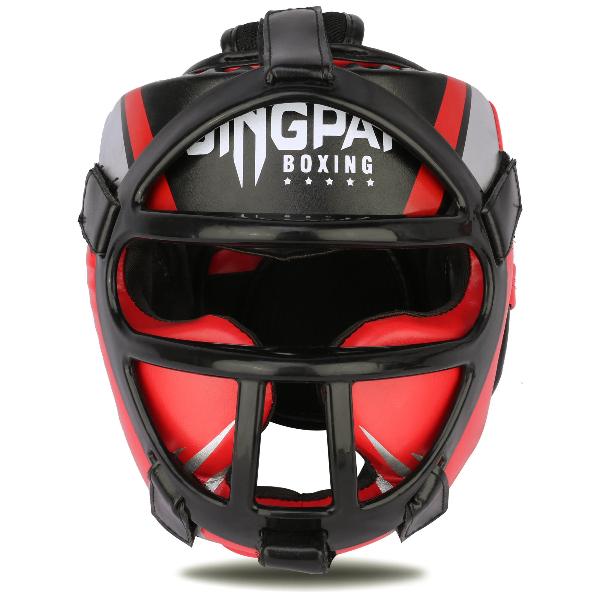 Casco de boxeo de cuero PU de cobertura completa para adultos y niños, protector de cabeza de competición profesional, MMA, Muay Thai, Taekwondo