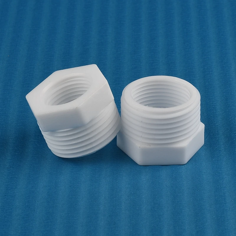 Conector de buje roscado de plástico, accesorios de tubería de unión de cambio macho/hembra recto, adaptador de riego, 3/8 ", 1/4", 1/8 ", 1/2", 1"