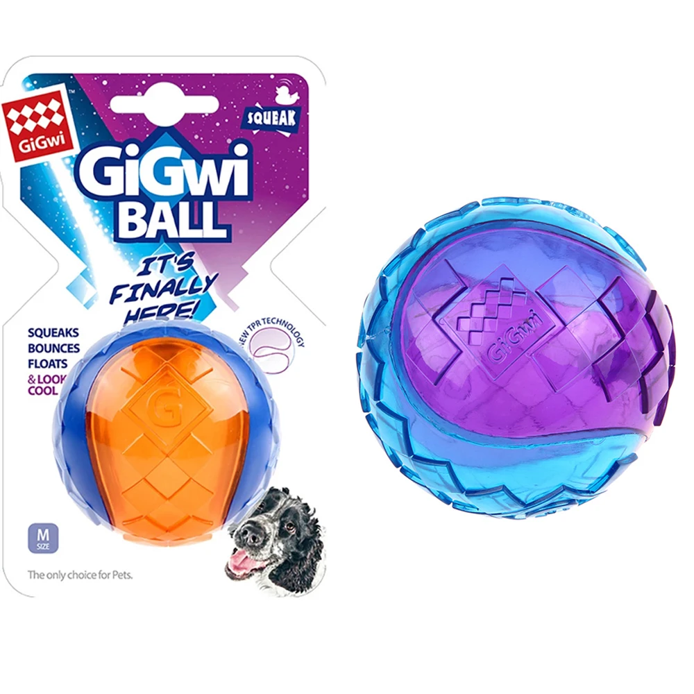 Pelota de goma Natural no tóxica para perros y cachorros, juguetes para masticar, sonido puro, juego al aire libre, pelota elástica divertida para perros pequeños y grandes