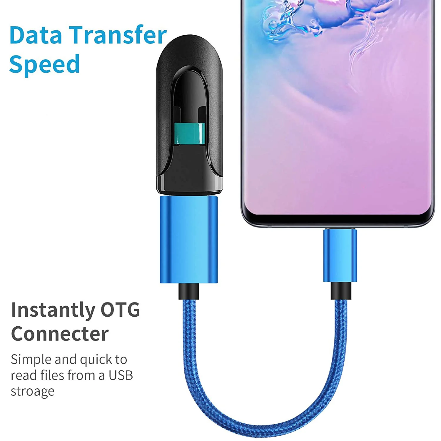 Adaptador de Cable OTG tipo C, conector adaptador USB a tipo C para Xiaomi, Samsung S20, Huawei, convertidor de Cable de datos OTG para MacBook Pro