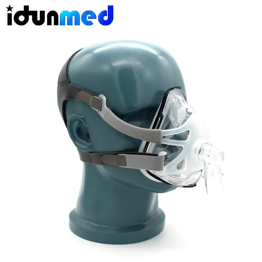 BMC CPAP-mascarilla facial completa sin frente, Bipap con suministros para la cabeza, Apnea del sueño, accesorios de respiración antironquidos