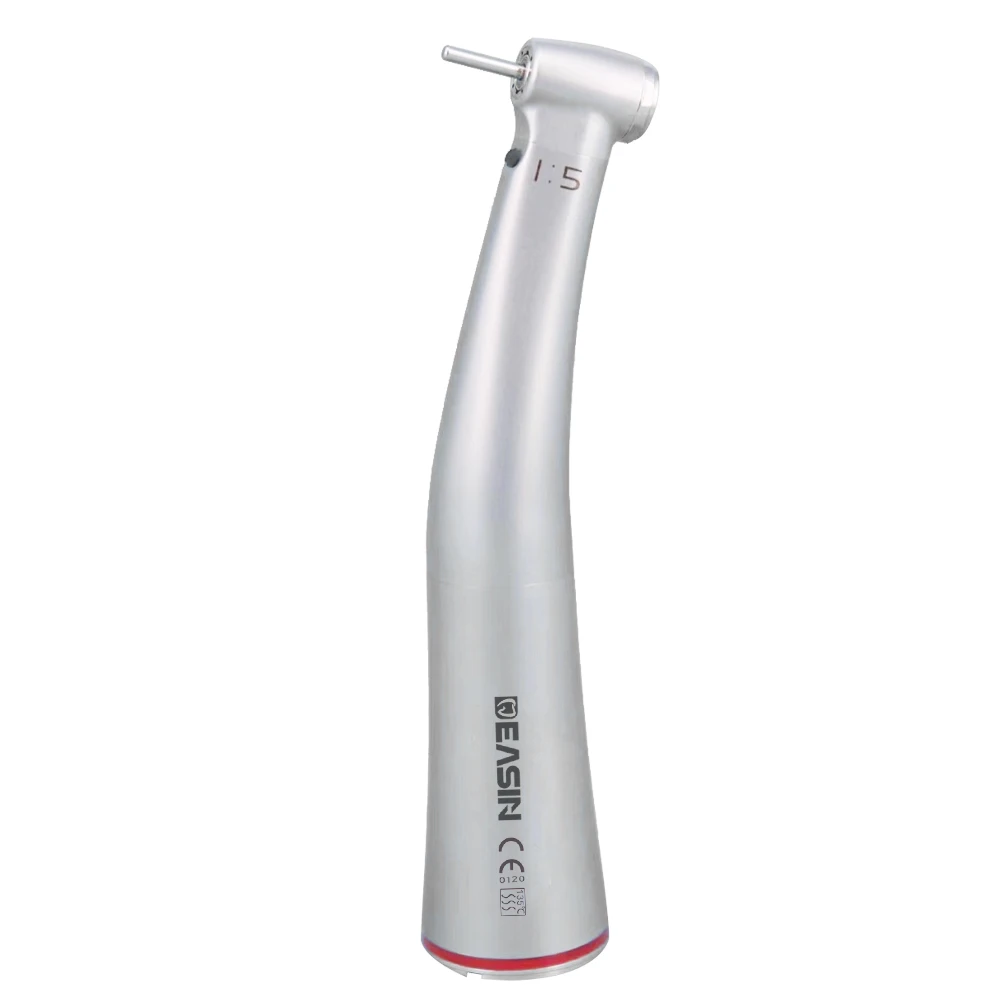 X95L MINI contraángulo Dental 1:5 pieza de mano de velocidad creciente contraángulo LED fibra óptica Quattro Spray anillos rojos