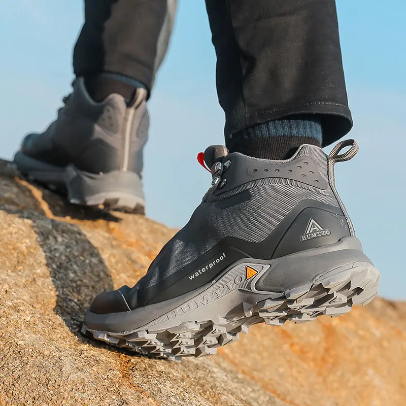 HUMTTO-zapatos de senderismo para hombre y mujer, botas de escalada al aire libre, acampada, caza, montaña, Trekking, calzado táctico de nieve