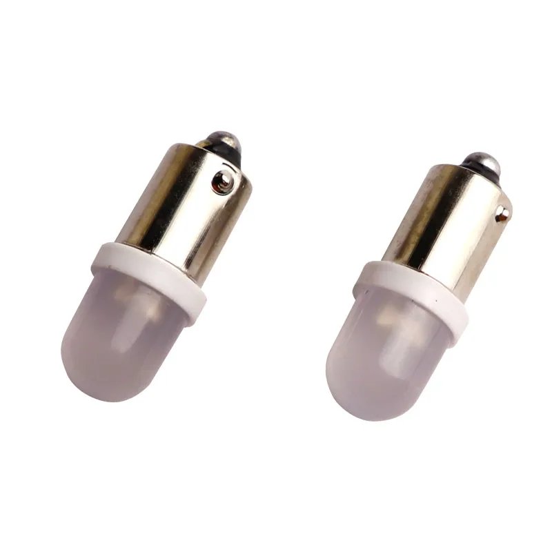 100X CA no polar CC 6V 6,3V BA9S T4W # 44 # Cuña de 47 bases LED F10 con lente esmerilada, máquina de juego de Pinball sin polaridad, blanco y azul