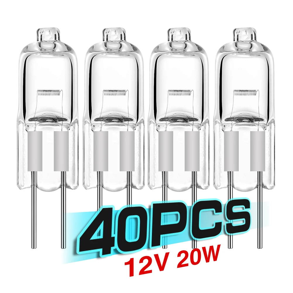 Bombilla halógena G4 superbrillante, lámpara de luz tipo JC, de tungsteno, 12V/CC, 20w, 10/20/40 Uds.