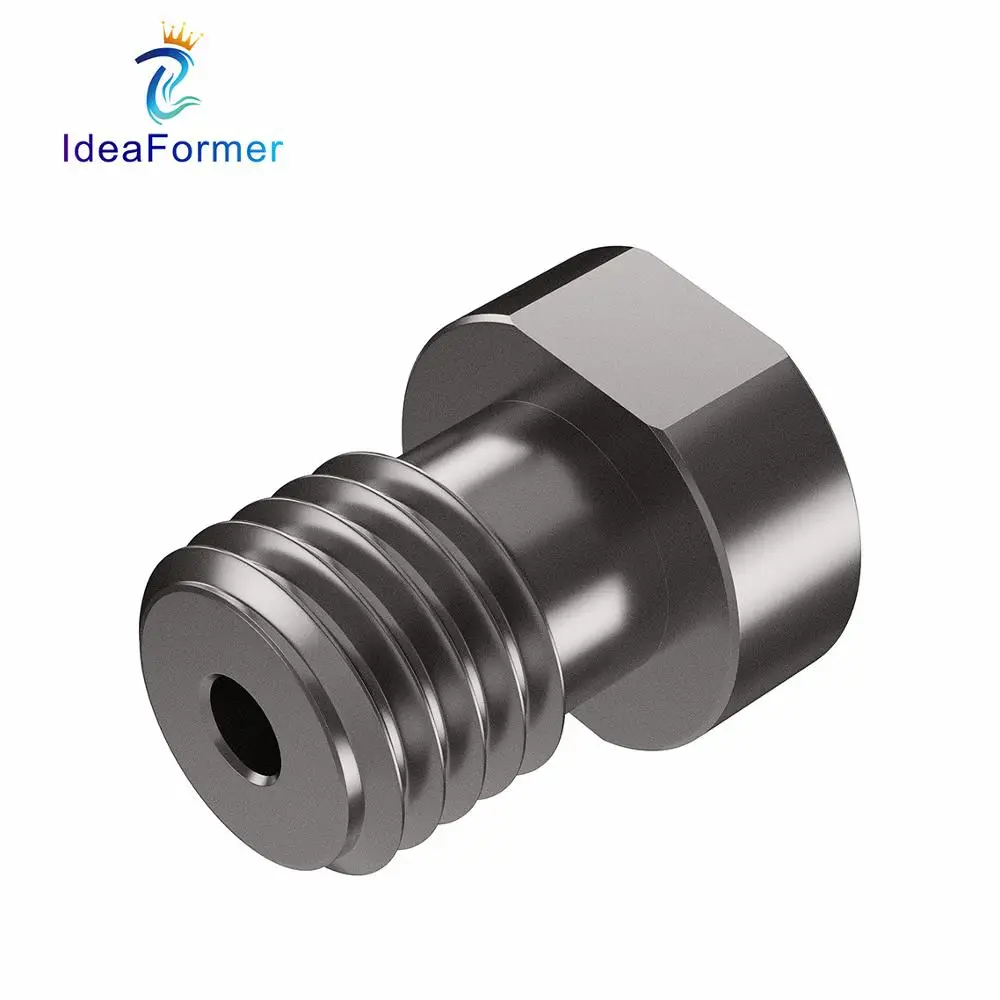Boquilla V6 de acero endurecido, 0,2/0,4/0,6/0,8/1mm, filamento de 1,75mm, boquilla de impresora 3D M6 para extrusora Ender 3 Hotend Titan Prusa I3 MK3