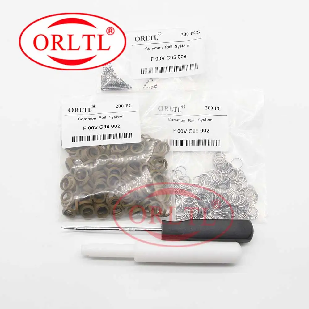 200 PIEZAS Kit de reparación Euro5 para inyectores diésel F00VC99002 F00VC05008 F00VC05001 F00VC05009 F00RJ02177, junta para boquilla ORLTL