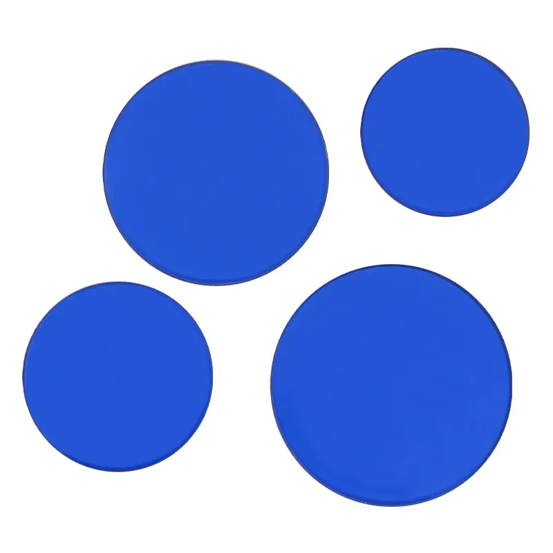 Filtro de Color azul para microscopio profesional 45 42 35 32 mm para accesorios de piezas de microscopio biológico óptico