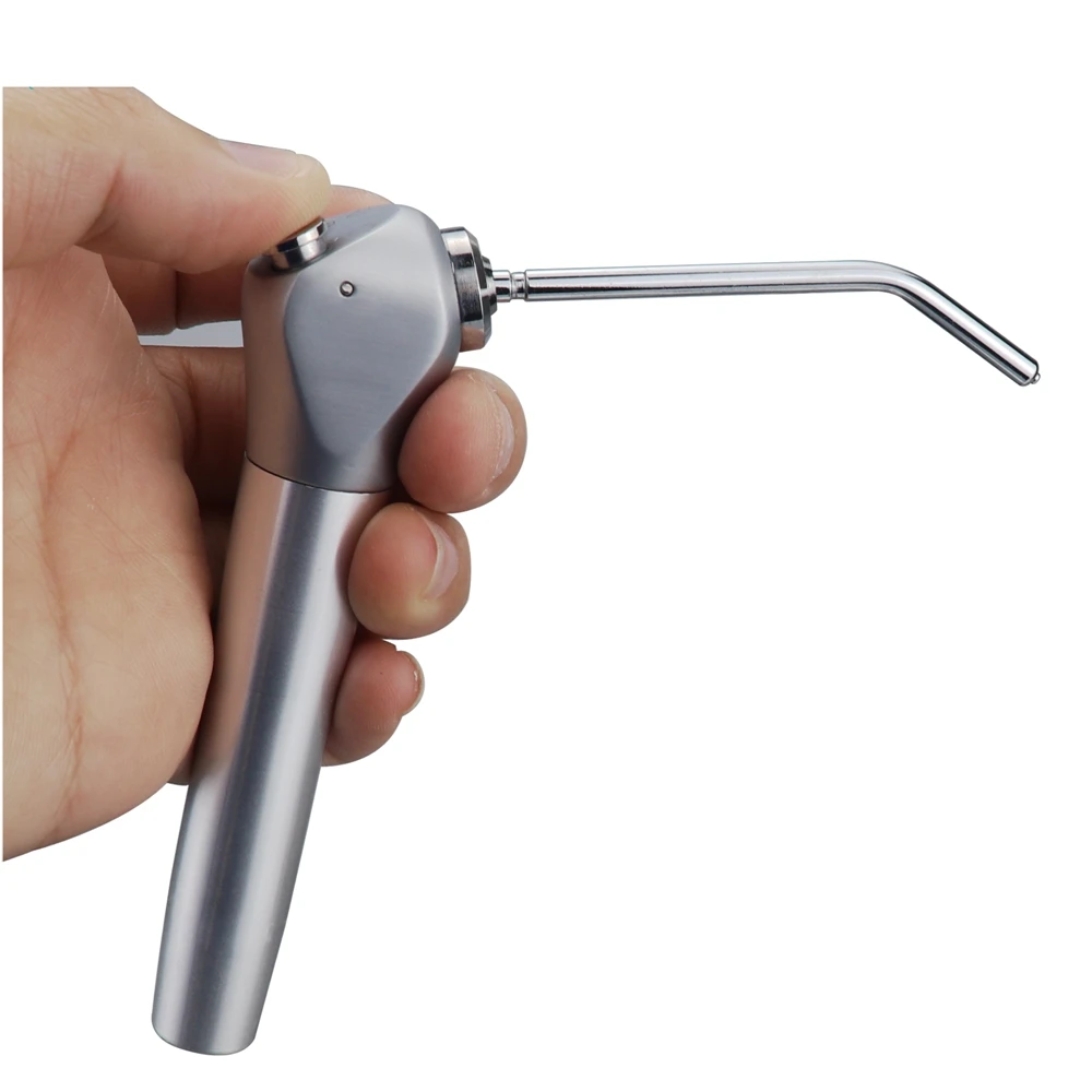 Jeringa Dental de Triple vía JUMTOP con 2 boquillas, carcasa de aleación de aluminio, pieza de mano para pulverización de aire y agua