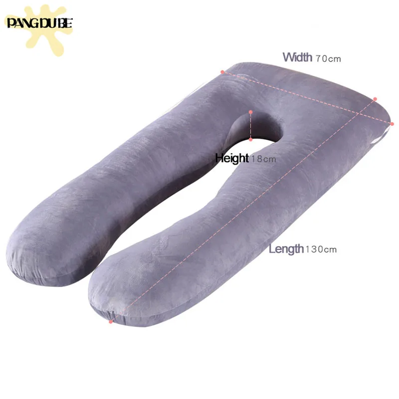 Almohada de embarazo PANGDUBE de 130x70cm, soporte para la cintura para mujeres embarazadas, cojín para dormir, lactancia, maternidad