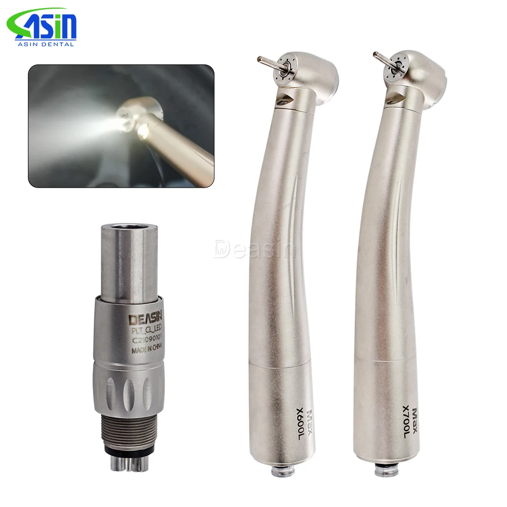 Pieza de mano de turbina de aire Dental con fibra óptica X600L/X700L pieza de mano de alta velocidad para reparación de dentistas