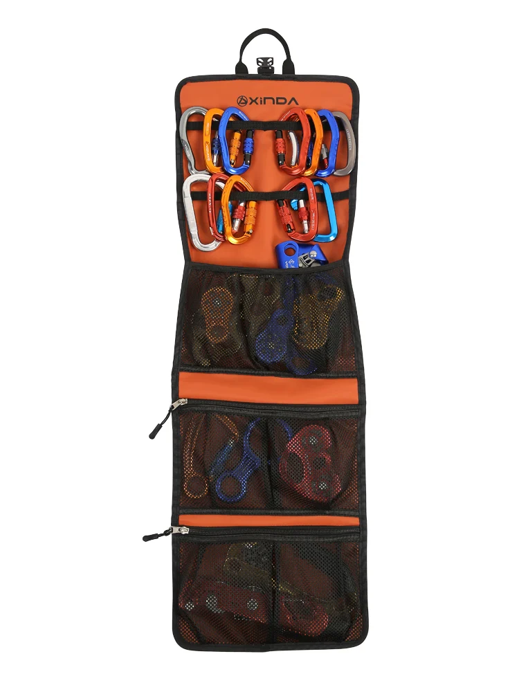 Bolsa de Nailon Xinda 320T, Impermeable, Resistente al Desgaste, con Mosquetones, para Herramientas de Escalada, Bolsa de Almacenamiento para Equipo