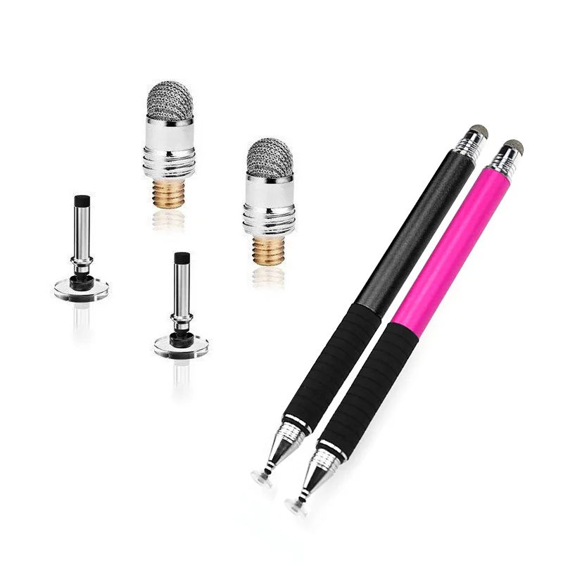 Lápiz óptico pantalla capacitiva disco fibra táctil lápiz puntas de repuesto dibujo escritura punta lápiz cabeza Universal para teléfono inteligente