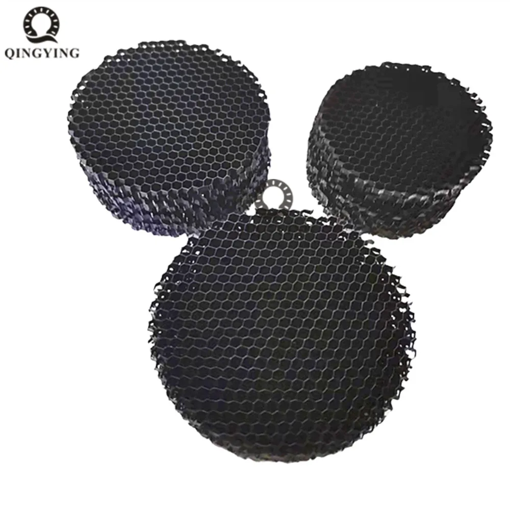 10 unidades/lote Cubierta de malla de nido de abeja redonda negra de aluminio para foco LED de luz suave, antideslumbrante y antirreflejo