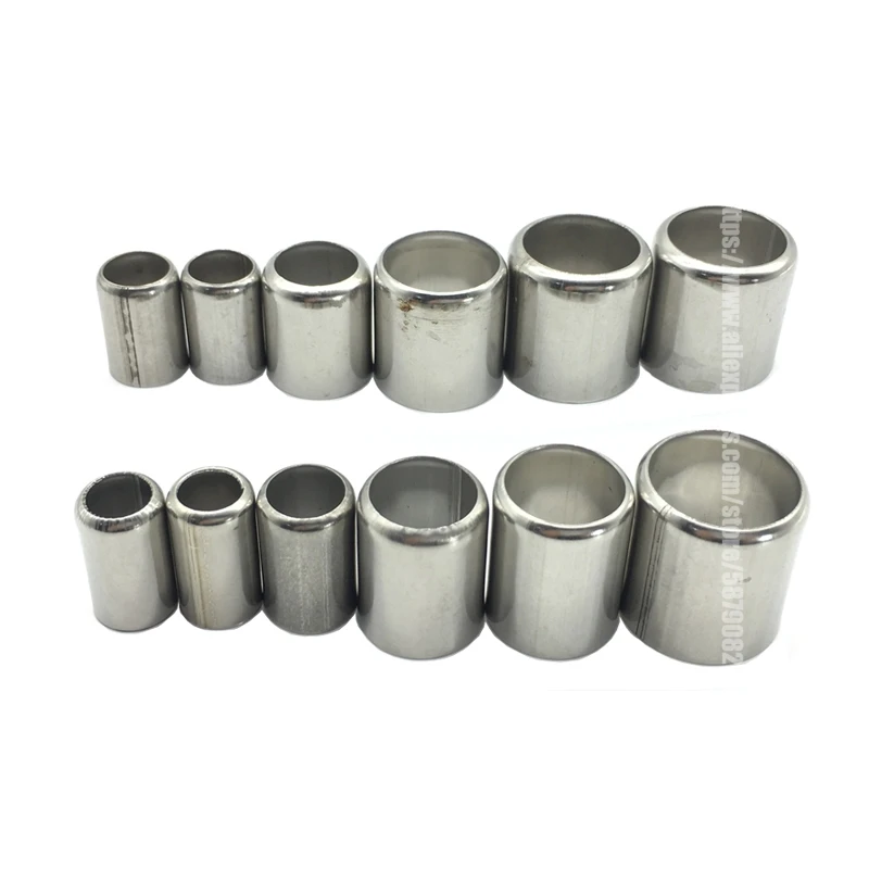Paquete de 50 herramientas de engarzado de manguera de alta presión, conector de escape de tubo de manga de acero inoxidable, unión de tubería de 11,5 MM -18MM