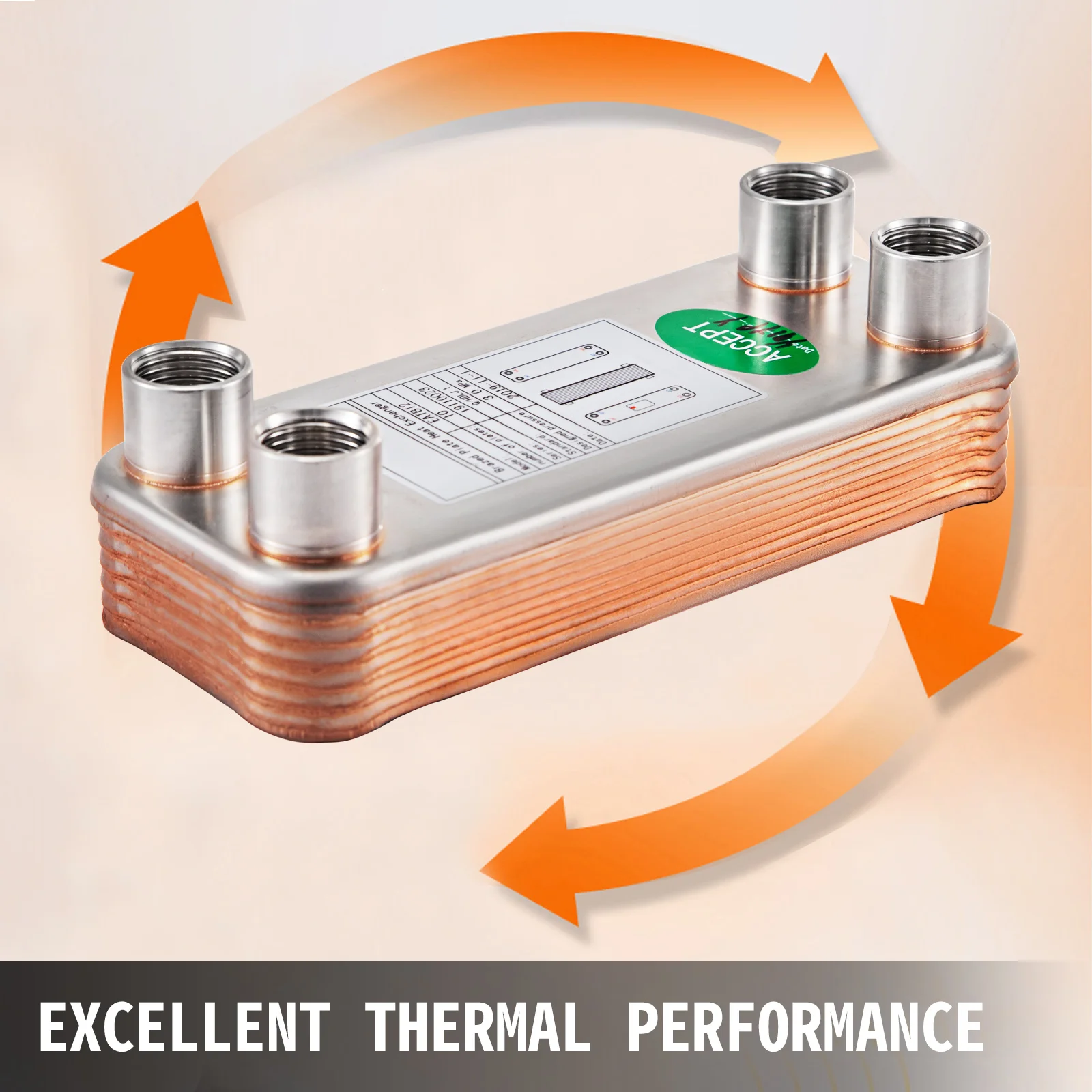 SucceBuy-exchangeador de calor de 30/40/60 placas, Enfriador de mosto de acero inoxidable, Enfriador de cerveza casera, calentamiento de agua de contraflujo
