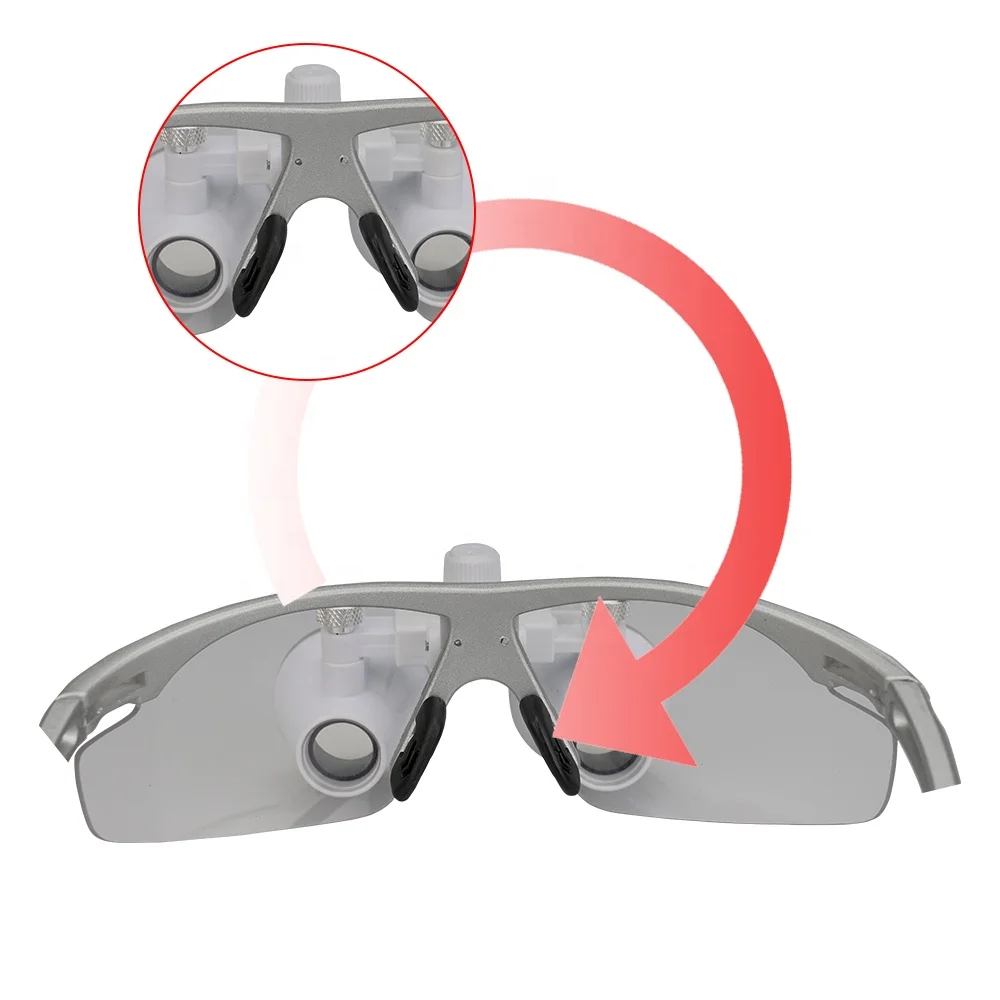 Lupa Binocular Dental, lámpara de cabeza para operación Médica Quirúrgica, faro LED, 3,5x