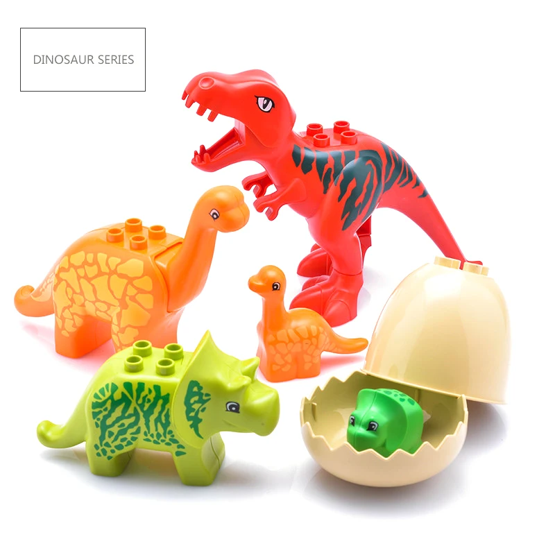 Bloques de construcción grandes a granel para niños, piezas de ensamblaje de animales del zoológico de granja, accesorios, modelo de ladrillos, juguetes educativos Montessori
