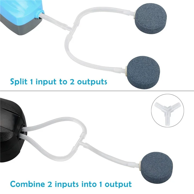 10 Uds. Conectores de tubos de aerolínea para acuario de 4mm, juntas de mangueras de válvula en línea de plástico, accesorios de bomba de aire en forma de T/Cruzado/codo/Y